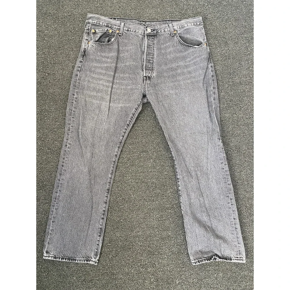 Levi's 501‎ Straight Leg Button Fly Jeans Gray Mens Size 40x30 Denim Skater Y2K